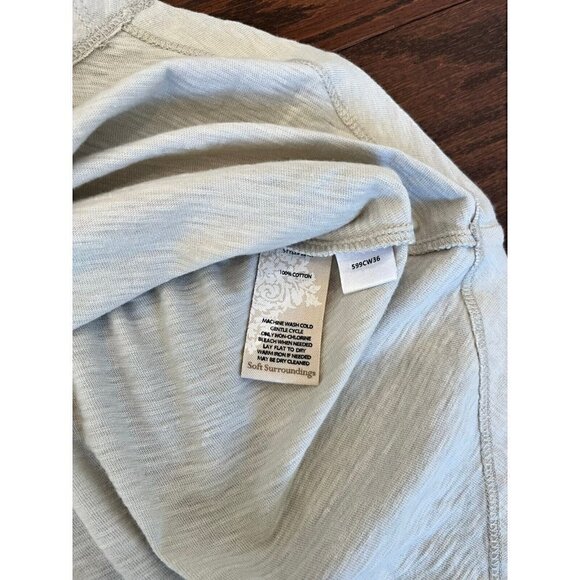 Soft Surroundings Women's Sz S Danielle Tunic Button Down Blouse Moonbeam NEW - Picture 9 of 9